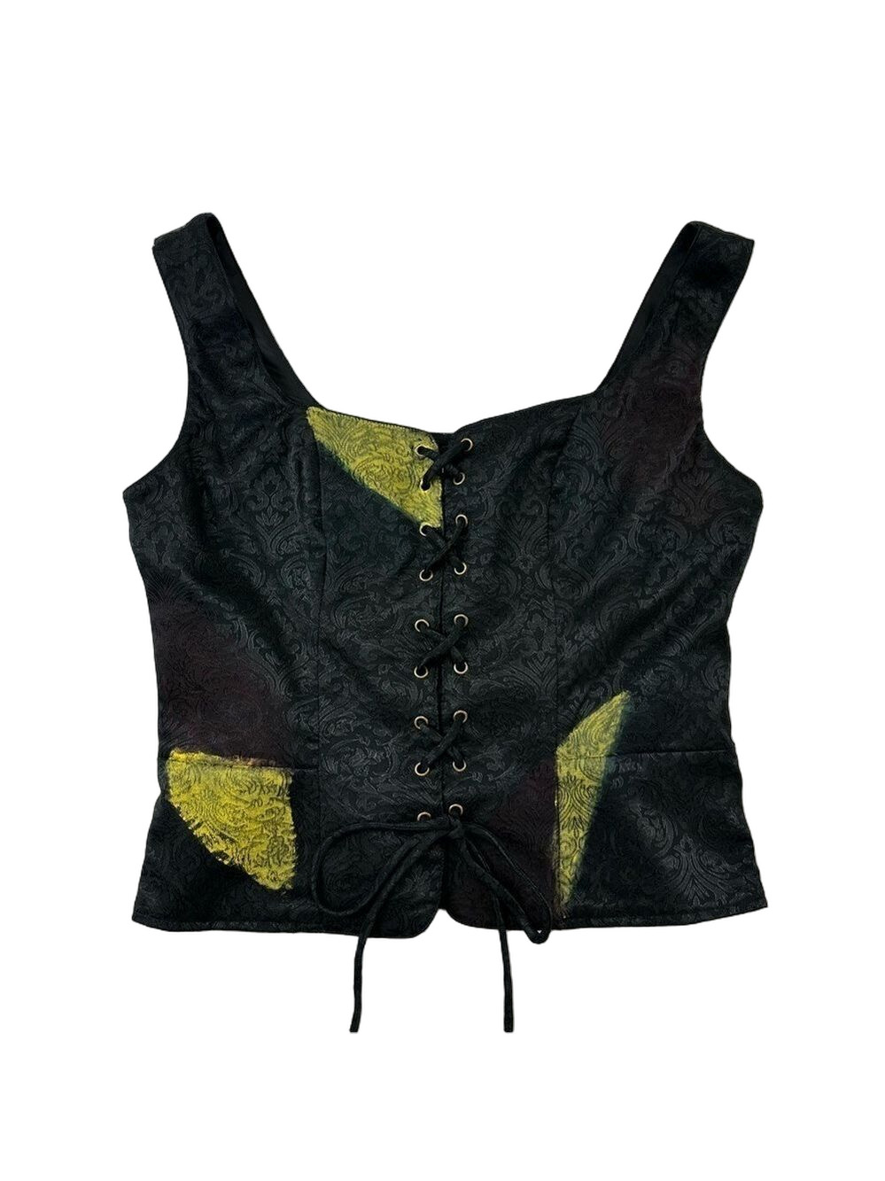 Scarlet Darkness jacquard corset vest Small lace up Goth Whimsigoth Renaissance